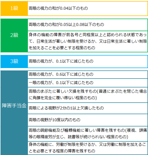 白内障 障害 手帳